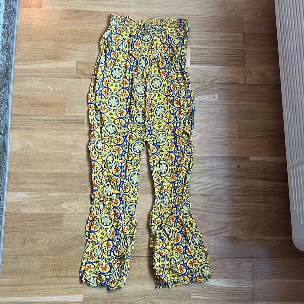 WEWOREWHAT YELLOW TILE PANTS